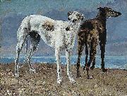 Gustave Courbet, The Greyhounds of the Comte de Choiseul